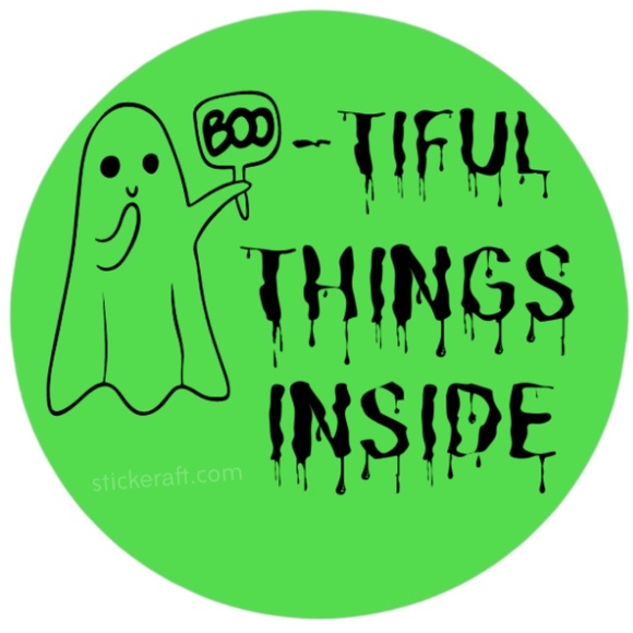 Bootiful Things Inside Stickers, Envelope Seals, Labels,13 colors to choose from - Picture 12 of 13